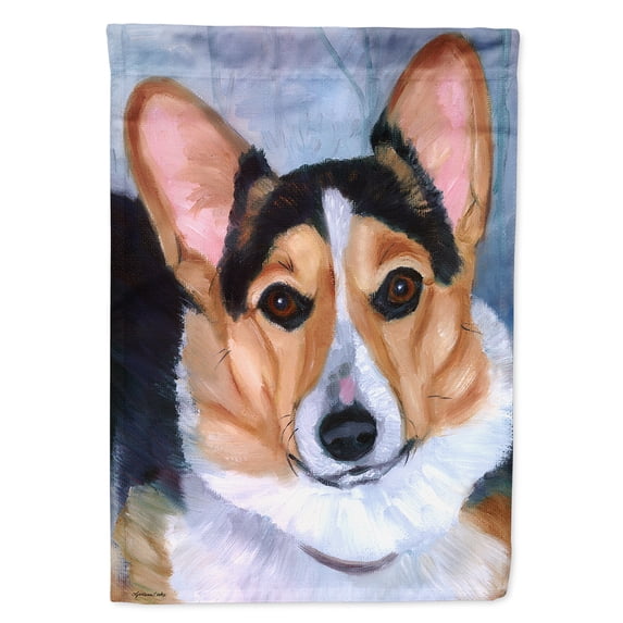 Pembroke Corgi Seriously Flag Canvas House Size