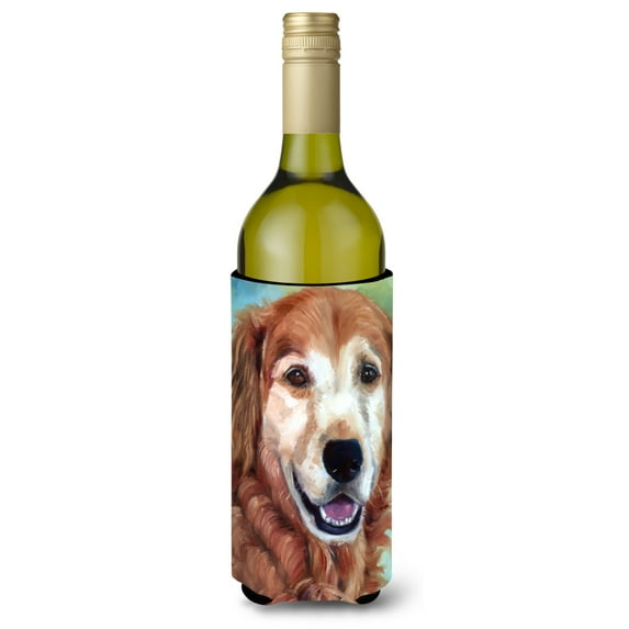 Carolines Treasures 7383LITERK Golden Retriver Good Boy Wine Bottle Hugger Wine Bottle multicolor