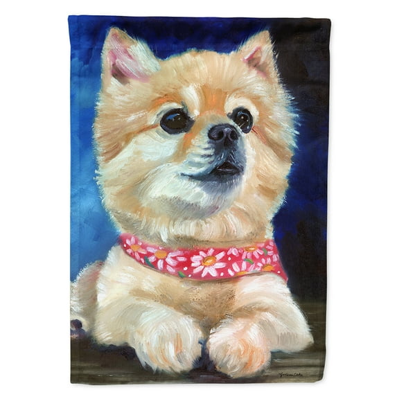 Carolines Treasures 7392CHF Fancy Bandana Pomeranian Puppy House Flag House Size multicolor