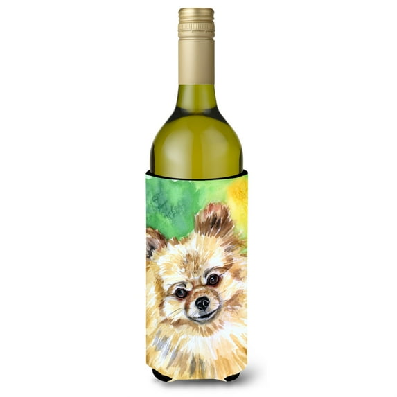 Carolines Treasures 7393LITERK "Pomeranian Sissy" Wine Bottle Hugger Koozie, 750ml, Multicolor