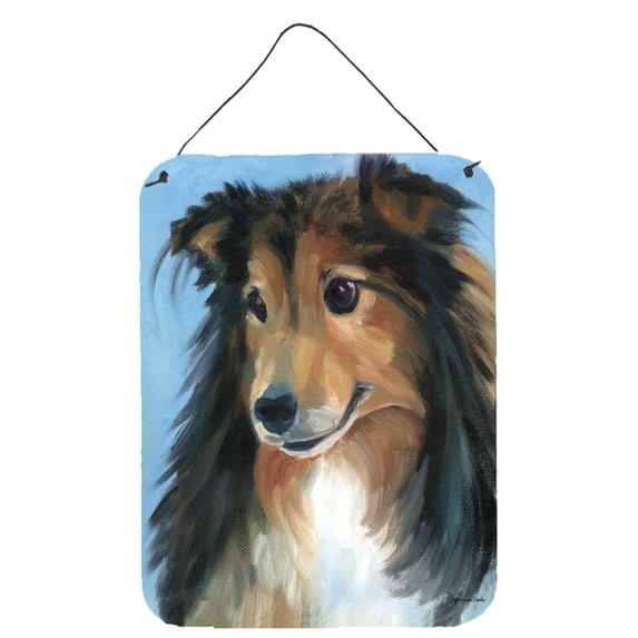 Carolines Treasures 7395DS1216 Sheltie Good Boy Wall or Door Hanging Prints 12x16 multicolor