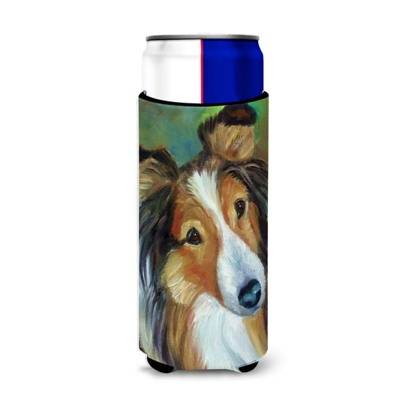 Carolines Treasures 7396MUK Sheltie Curiosity Ultra Hugger for slim cans Slim Can multicolor