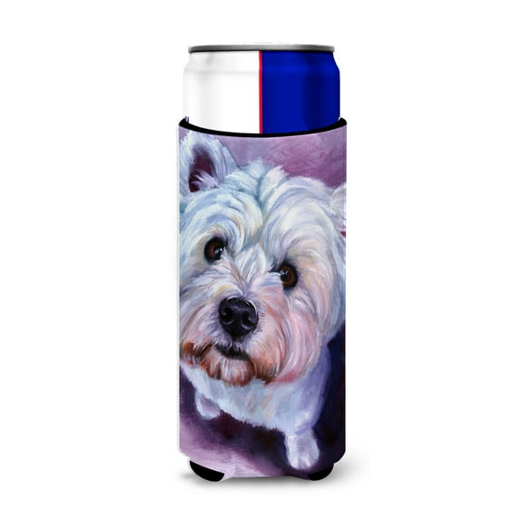 Carolines Treasures 7400MUK Whatsup Westie Ultra Hugger for slim cans Slim Can multicolor