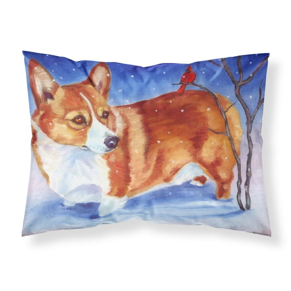 Carolines Treasures 7411PILLOWCASE Corgi Cardinal Buddy Fabric Standard Pillowcase Standard multicolor