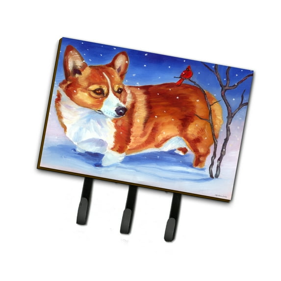 Carolines Treasures 7411TH68 Corgi Cardinal Buddy Leash or Key Holder Triple multicolor