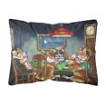 thumbnail image 1 of Carolines Treasures 7416PW1216 Corgi Playing Poker Canvas Fabric Decorative Pillow, 12H x16W, multicolor, 1 of 3