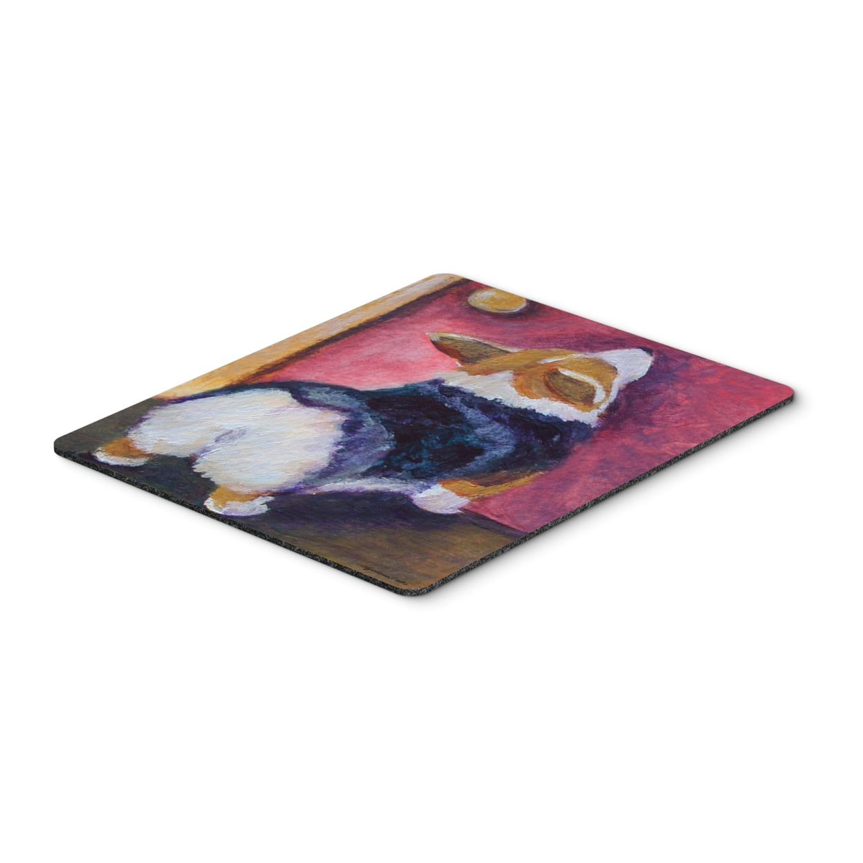 Caroline Treasures Tappetino Mouse / Sottopentola Corgi 'Let Me In' - Multicolore 18x23 Cm - Resistente Al Calore 400°C