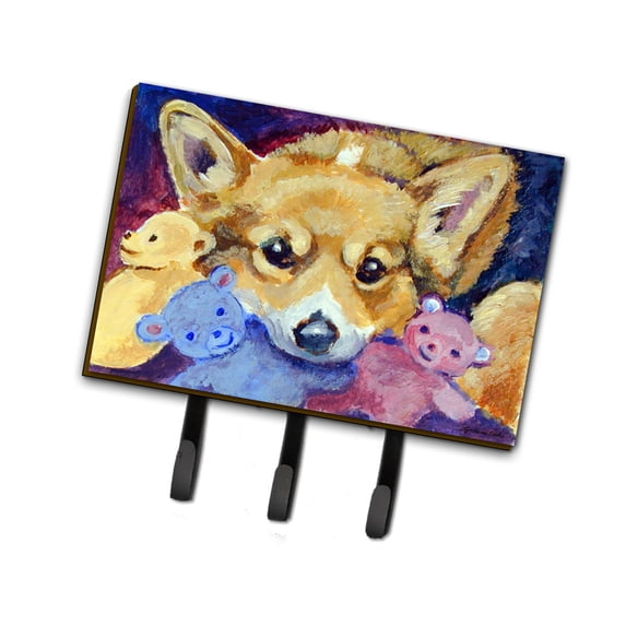 Carolines Treasures 7431TH68 Corgi with all the toys Leash or Key Holder Triple multicolor