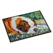Carolines Treasures 7445MAT Saint Bernard Naptime Doormat 18x27 27"L x 18"W multicolor