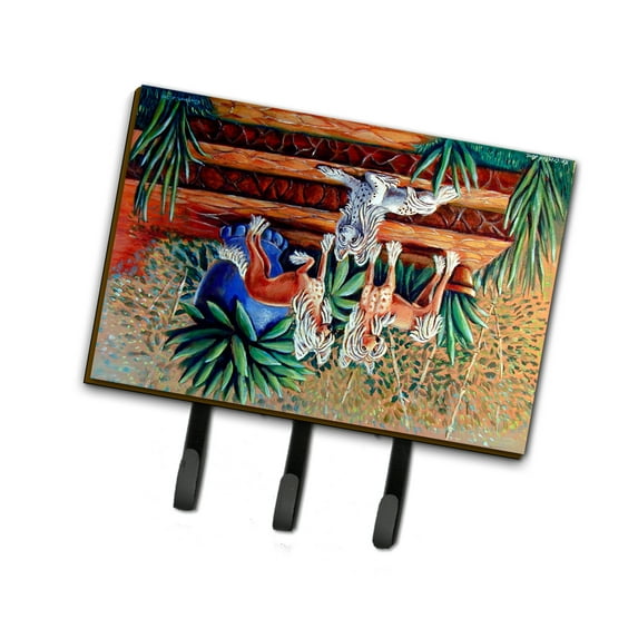 Carolines Treasures 7505TH68 Chinese Crested Leash or Key Holder Triple multicolor