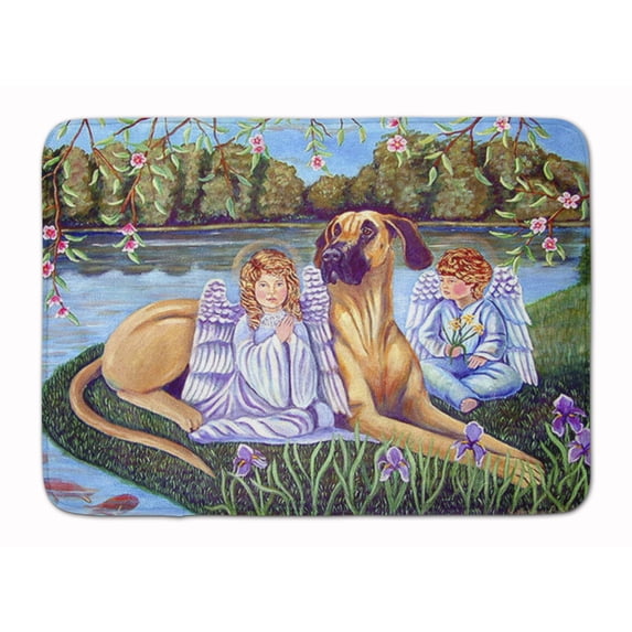 Carolines Treasures 7507RUG Angels with Great Dane Machine Washable Memory Foam Mat 19 X 27" multicolor
