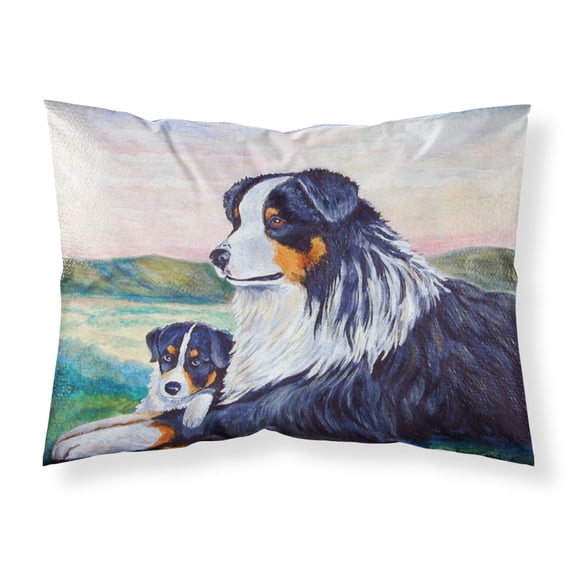 Carolines Treasures 7511PILLOWCASE Australian Shepherd Fabric Standard Pillowcase Standard multicolor