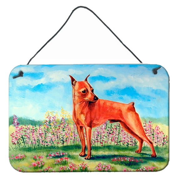 Carolines Treasures 7516DS812 Min Pin Wall or Door Hanging Prints 8x12 multicolor