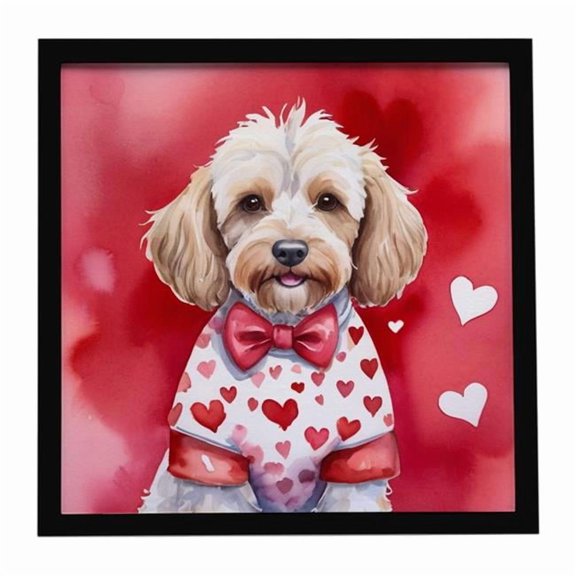 Carolines Treasures 8 x 8 in. Cockapoo My Valentine Framed Metal Print