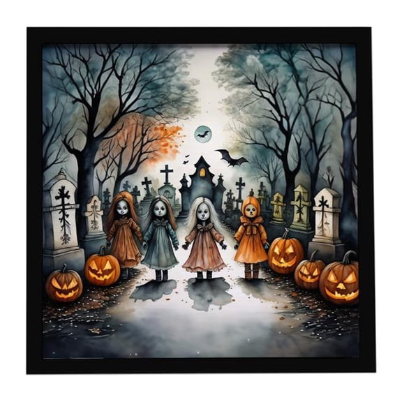 Carolines Treasures 8 x 8 in. Creepy Dolls Spooky Halloween Framed Metal Print