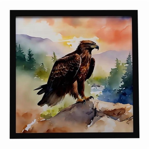 Carolines Treasures  8 x 8 in. Eagle Framed Metal Print