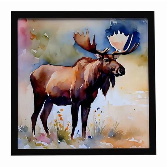 Carolines Treasures 8 x 8 in. Moose Framed Metal Print