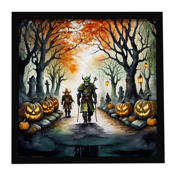 Carolines Treasures 8 x 8 in. Orcs Spooky Halloween Framed Metal Print