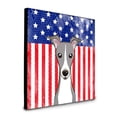 thumbnail image 1 of Carolines Treasures  8 x 8 x 0.625 in. American Flag & Italian Greyhound Artwork Panel Wall Decor, 1 of 1