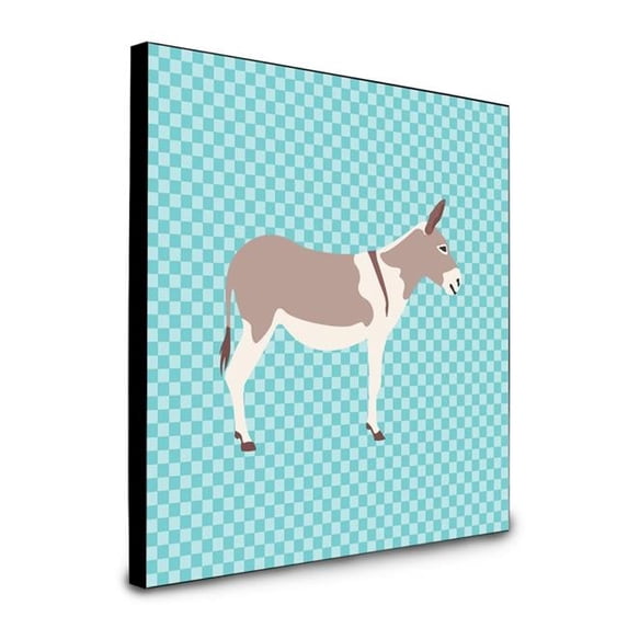 Carolines Treasures 8 x 8 x 0.625 in. Australian Teamster Donkey Blue Check Artwork Panel Wall Decor