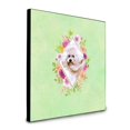 thumbnail image 1 of Carolines Treasures  8 x 8 x 0.625 in. Bichon Frise No.1 Green Flowers Artwork Panel Wall Decor, 1 of 1
