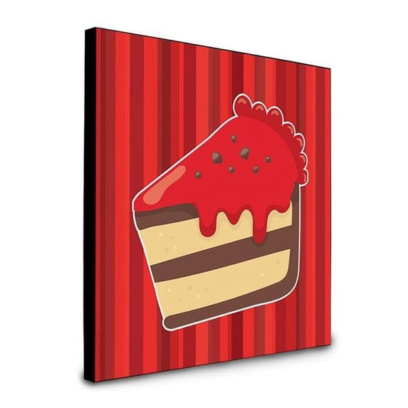Carolines Treasures 8 x 8 x 0.625 in. Christmas Cake Artwork Panel Wall Decor