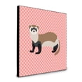 thumbnail image 1 of Carolines Treasures  8 x 8 x 0.625 in. Ferret Pink Check Artwork Panel Wall Decor, 1 of 1