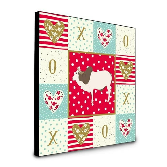 Carolines Treasures 8 x 8 x 0.625 in. Malvi Cow Love Artwork Panel Wall Decor