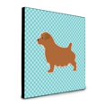 thumbnail image 1 of Carolines Treasures  8 x 8 x 0.625 in. Norfolk Terrier Checkerboard Blue Artwork Panel Wall Decor, 1 of 1