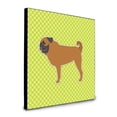 thumbnail image 1 of Carolines Treasures 8 x 8 x 0.625 in. Pug Checkerboard Green Artwork Panel Wall Decor, 1 of 1