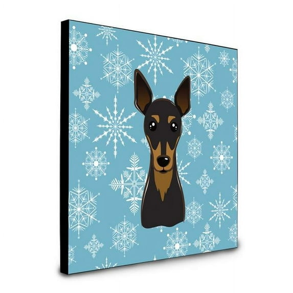 Carolines Treasures 8 x 8 x 0.625 in. Snowflake Min Pin Artwork Panel Wall Decor