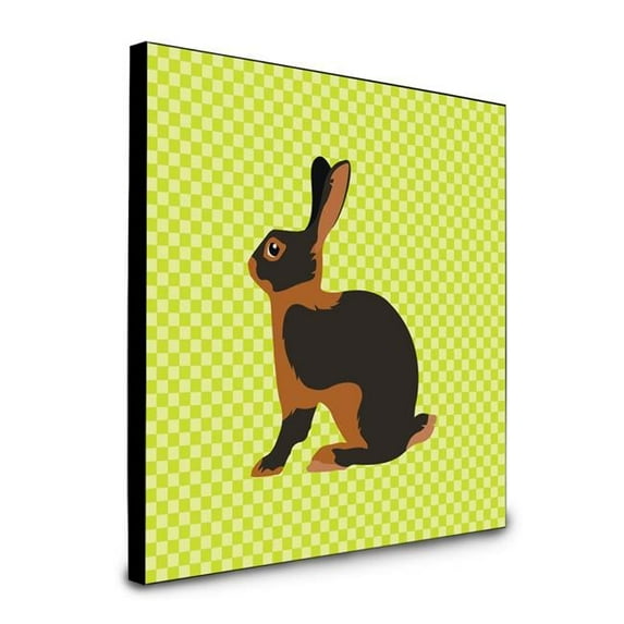 Carolines Treasures 8 x 8 x 0.625 in. Tan Rabbit Green Artwork Panel Wall Decor