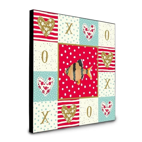 Carolines Treasures 8 x 8 x 0.625 in. Tiger Barb Love Artwork Panel Wall Decor