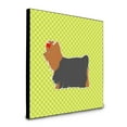 thumbnail image 1 of Carolines Treasures  8 x 8 x 0.625 in. Yorkshire Terrier Yorkie Checkerboard Green Artwork Panel Wall Decor, 1 of 3