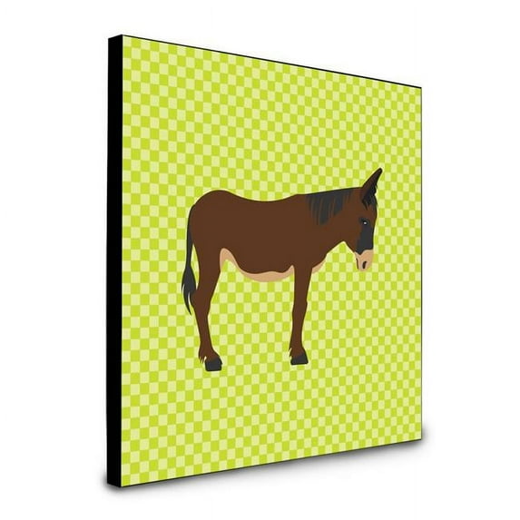 Carolines Treasures 8 x 8 x 0.625 in. Zamorano-Leones Donkey Green Artwork Panel Wall Decor