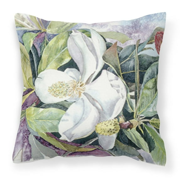 Carolines Treasures 8004PW1414 Flower - Magnolia Decorative Canvas Fabric Pillow, 14Hx14W, multicolor