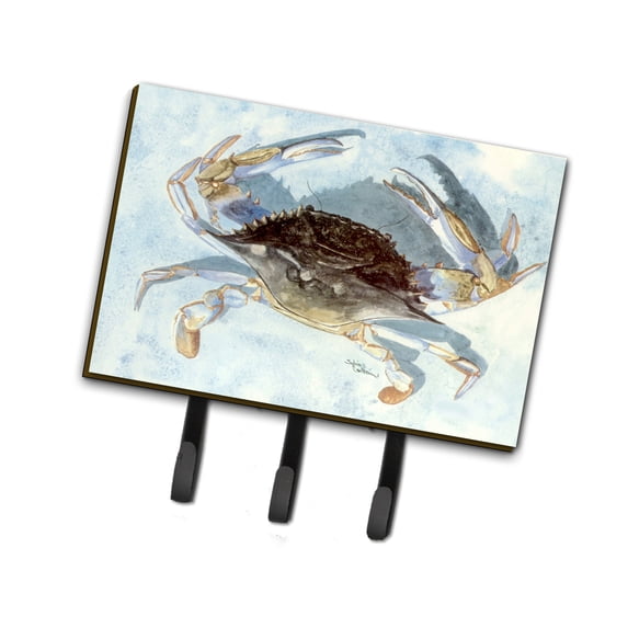 Carolines Treasures 8011TH68 Blue Crab Leash or Key Holder Triple Hook multicolor