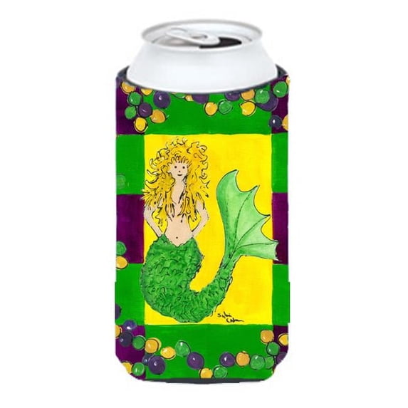Carolines Treasures 8036TBC Mardi Gras Mermaid Tall Boy bottle sleeve Hugger - 22 To 24 Oz.
