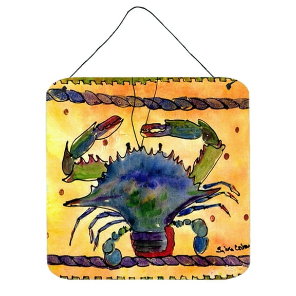 Carolines Treasures 8056DS66 Crab Wall or Door Hanging Prints 6HX6W multicolor