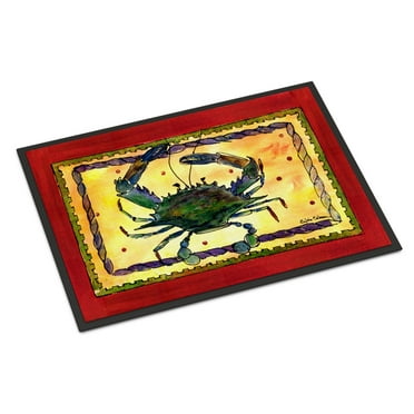Carolines Treasures 8058-JMAT Crab Doormat 24x36 36"L x 24"W multicolor