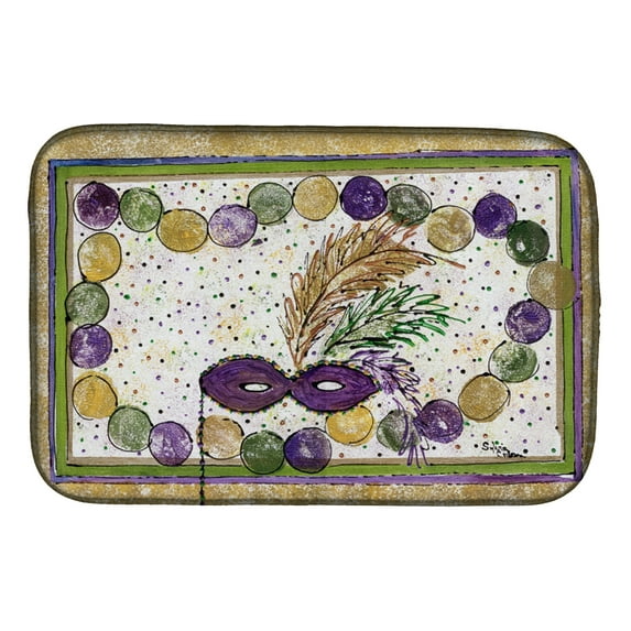 Mardi Gras Beads Dish Drying Mat