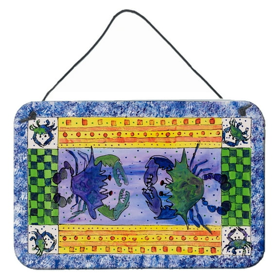 Carolines Treasures 8070DS812 Crab Wall or Door Hanging Prints 8HX12W multicolor