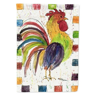 Carolines Treasures 8071-FLAG-PARENT Rooster  Flag  multicolor
