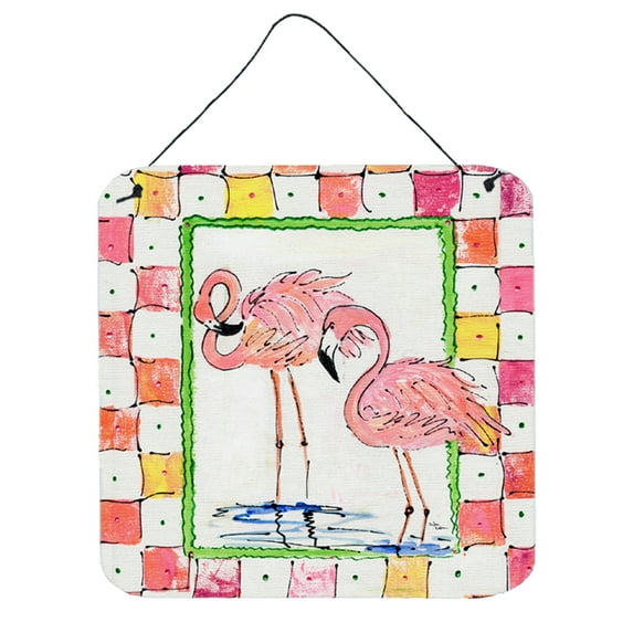 Carolines Treasures 8077DS66 Bird - Flamingo Wall or Door Hanging Prints 6x6 multicolor