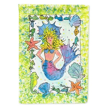 Carolines Treasures 8080-FLAG-PARENT Mermaid  Flag  multicolor