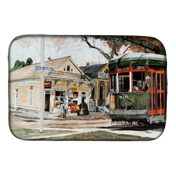 New Orleans Street Car Dish Drying Mat