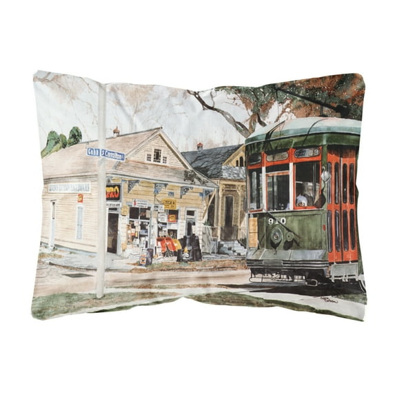 Carolines Treasures 8108PW1216 New Orleans Street Car Canvas Fabric Decorative Pillow, 12H x16W, multicolor