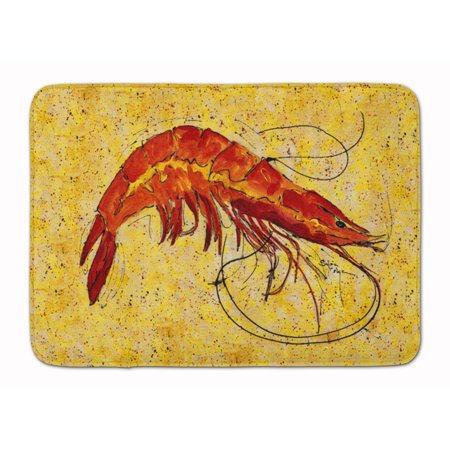Carolines Treasures 8126-RUG Shrimp Machine Washable Memory Foam Mat 19Hx27W multicolor