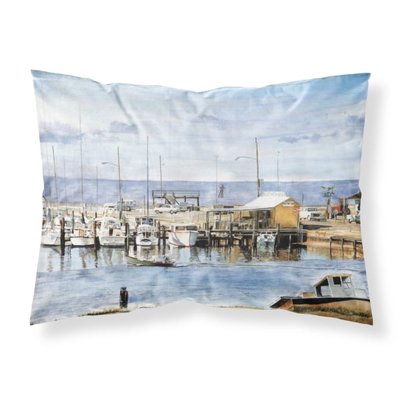 Carolines Treasures 8129PILLOWCASE The Pass Bait Shop Fabric Standard Pillowcase Standard multicolor