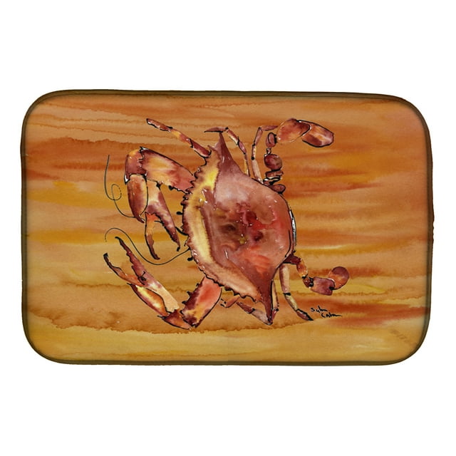 Carolines Treasures 8139DDM Crab  Dish Drying Mat 14 x 21" multicolor